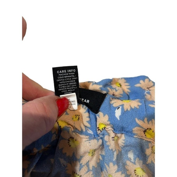 Who What Wear Blue Daisy Print Skirt Women's Size XL (No Belt) - Picture 7 of 12